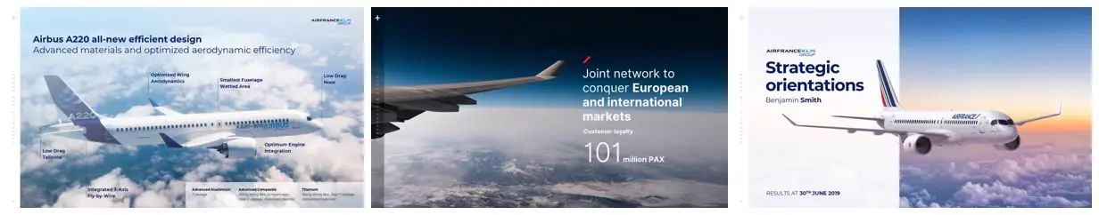 Nine frames from across Aviation strategy and performance