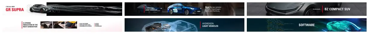 Nine frames from across Panoramic automotive technology deck