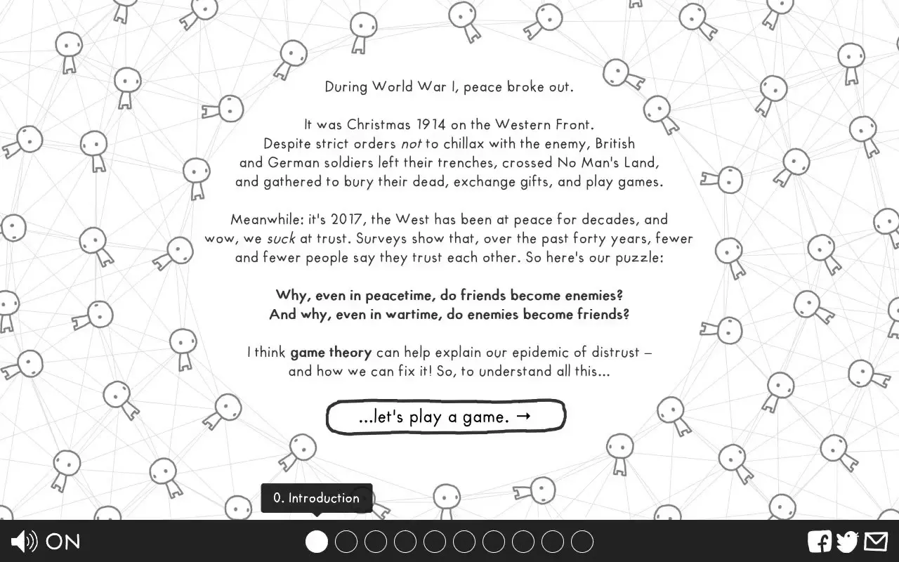 Frame from A hand-drawn game of trust