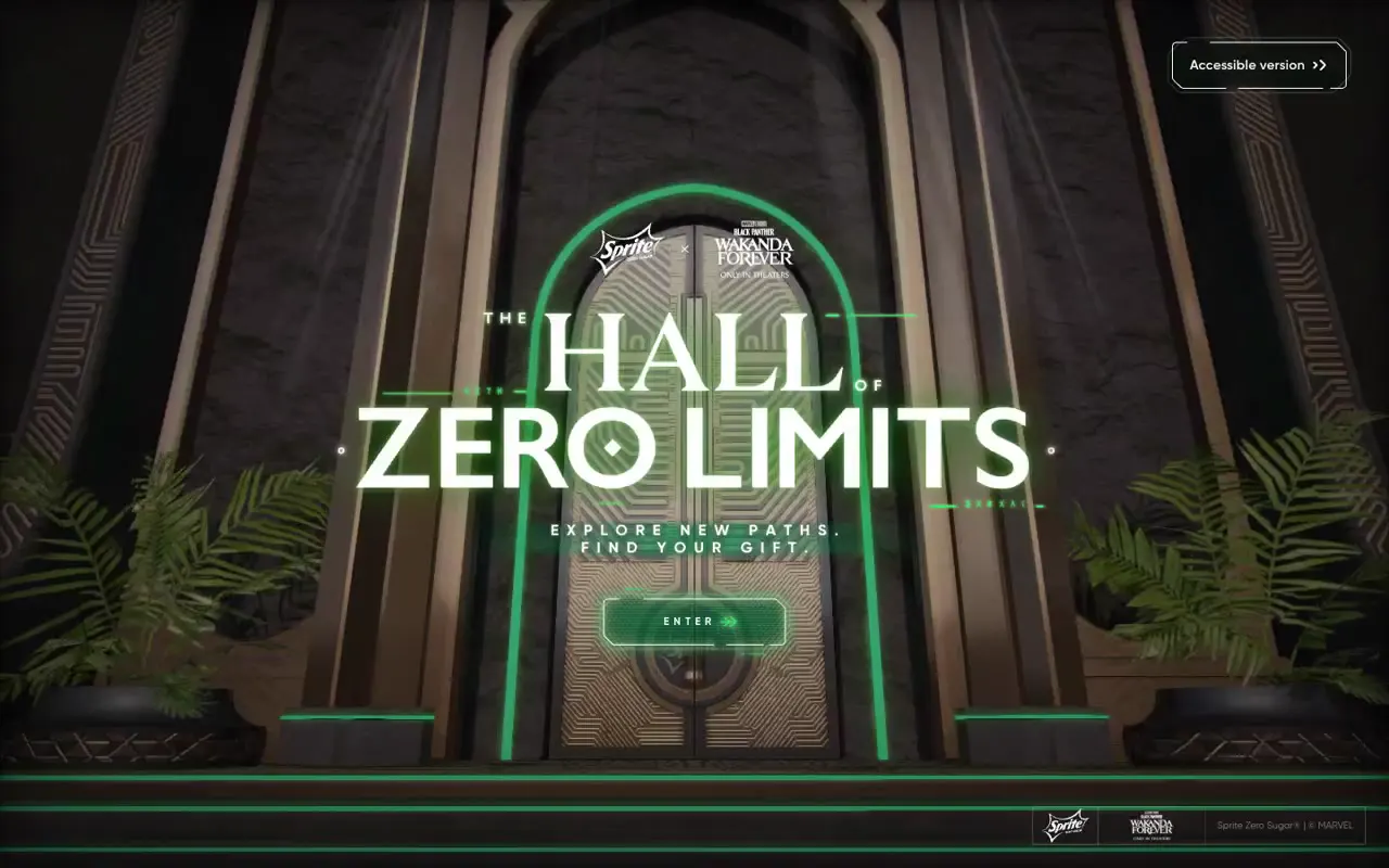 Frame from The hall of zero limits