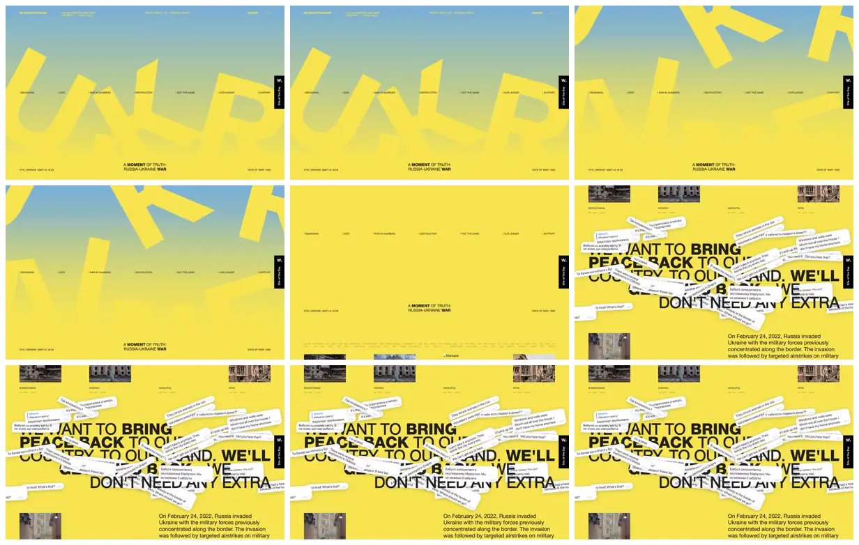 Nine frames from across The other side of truth