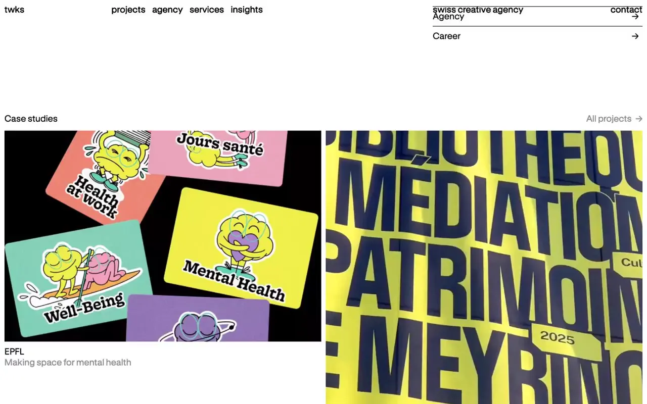Frame from Graphic agency portfolio with type cloud