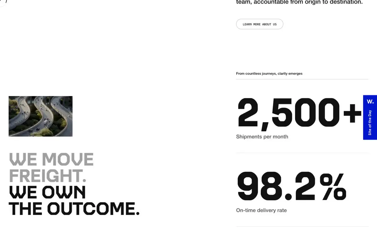 Frame from United Carriers freight journey