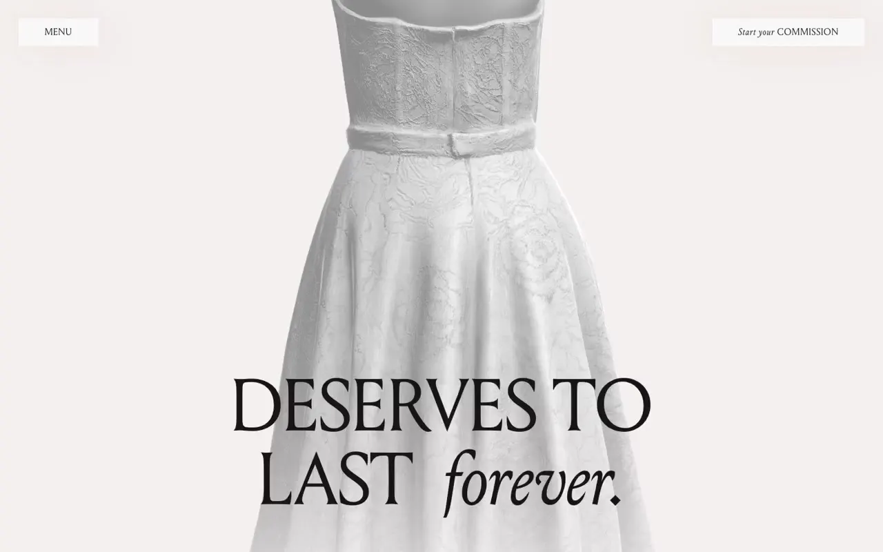 Frame from Vero wedding dress sculptures