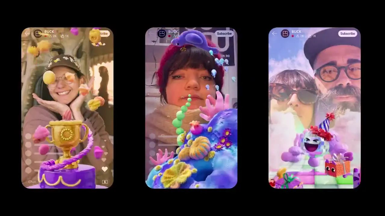 Frame from Playful 3D gifts for livestreams