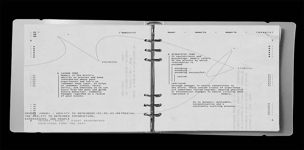 Frame from Memory as a fragmented lab notebook