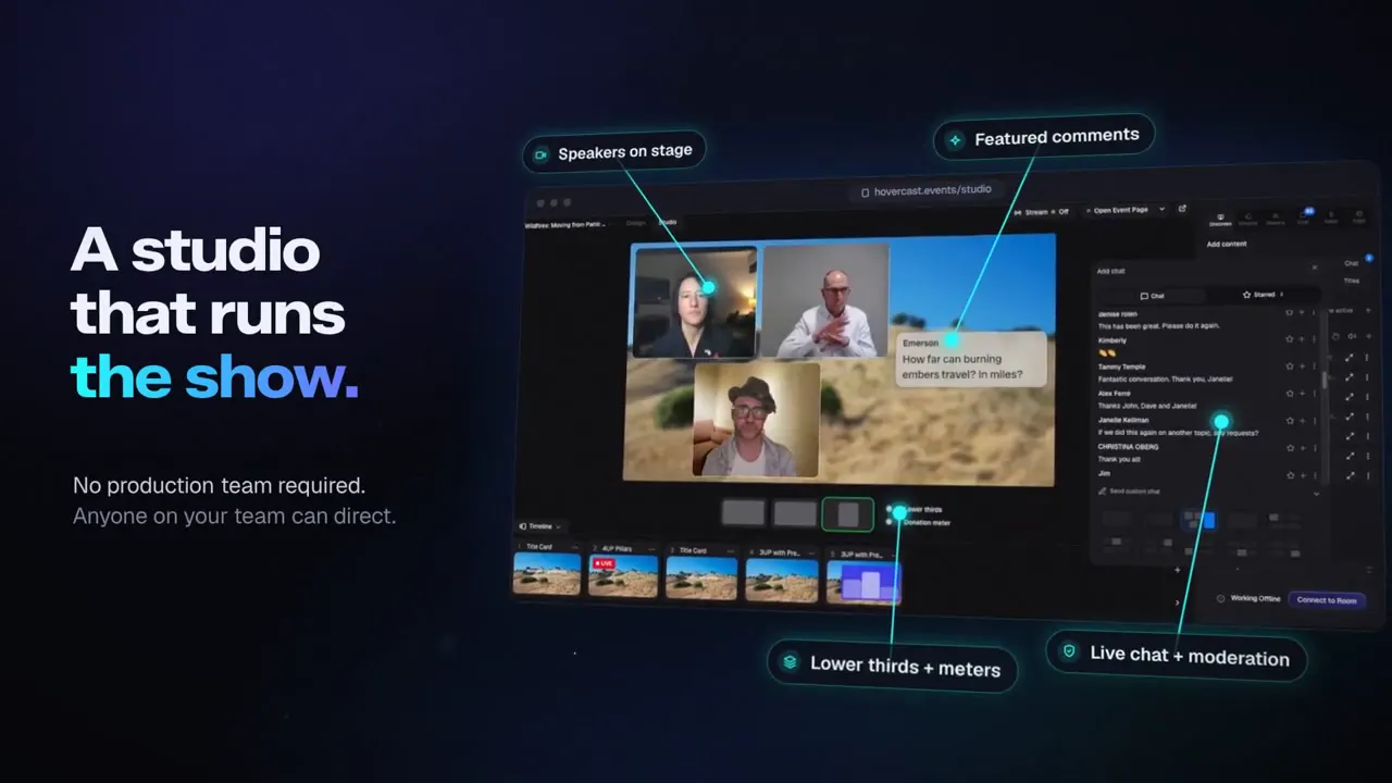 Frame from Launch video for a livestreaming product