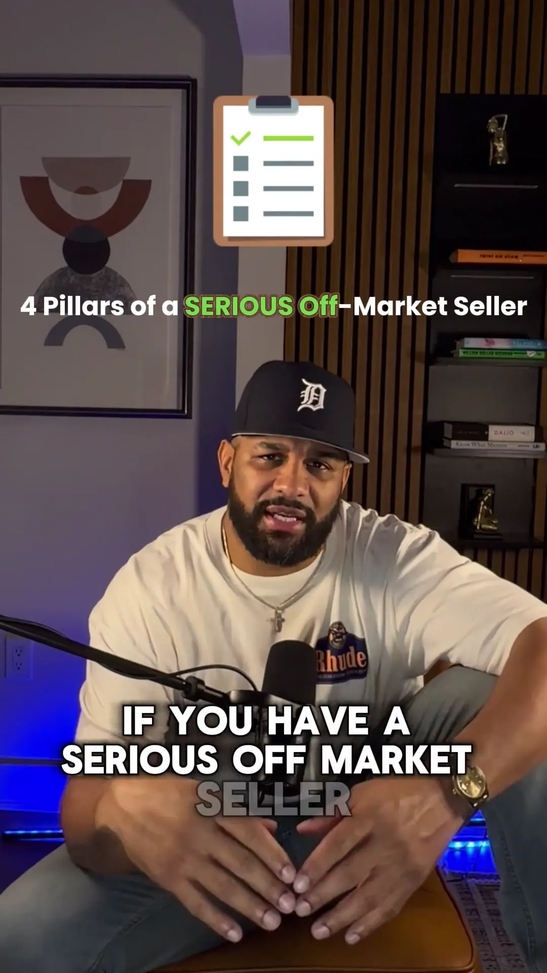 Frame from Real estate talking-head edit, captioned