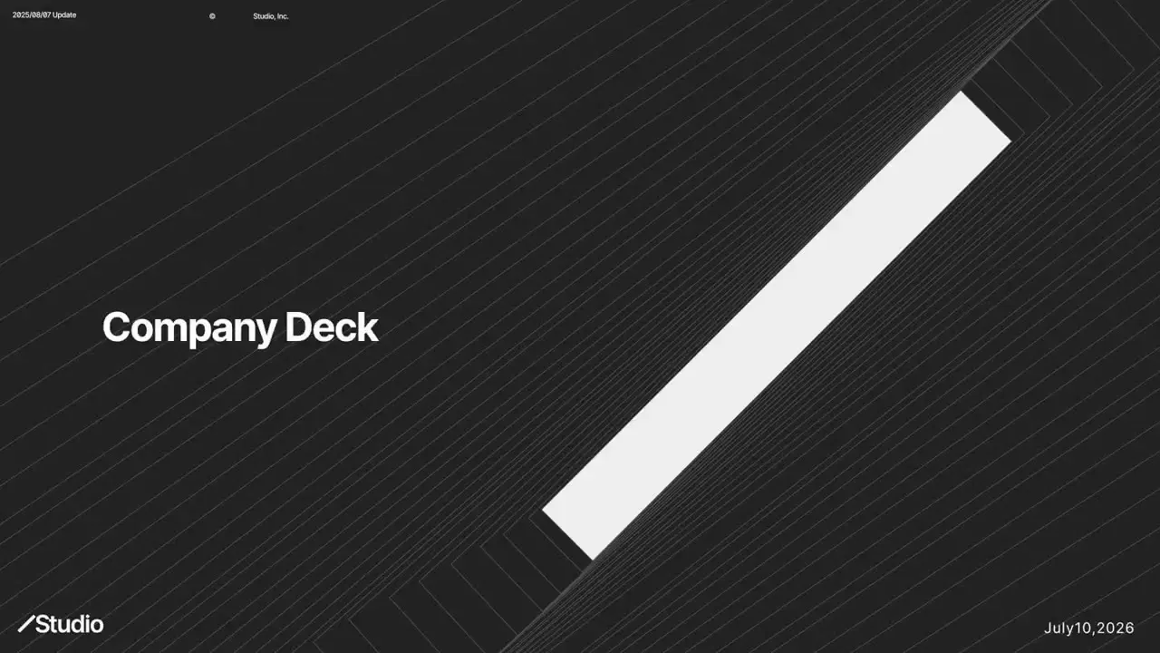 Frame from Company deck with a diagonal motif