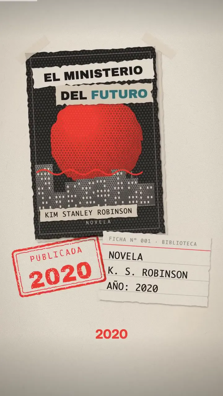 Frame from Collage-style vertical reel about a novel