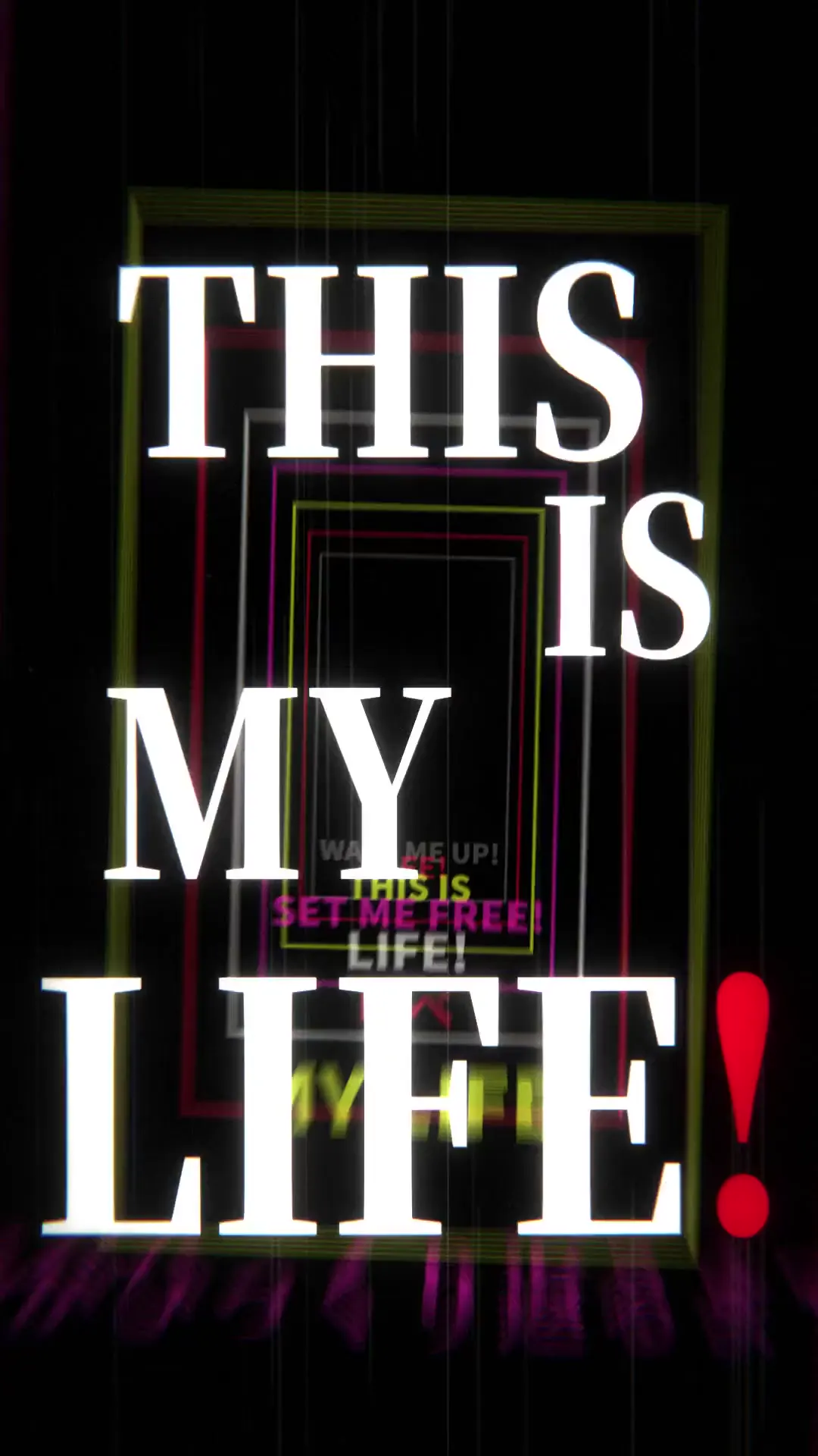 Frame from Evangelion-style vertical lyric video