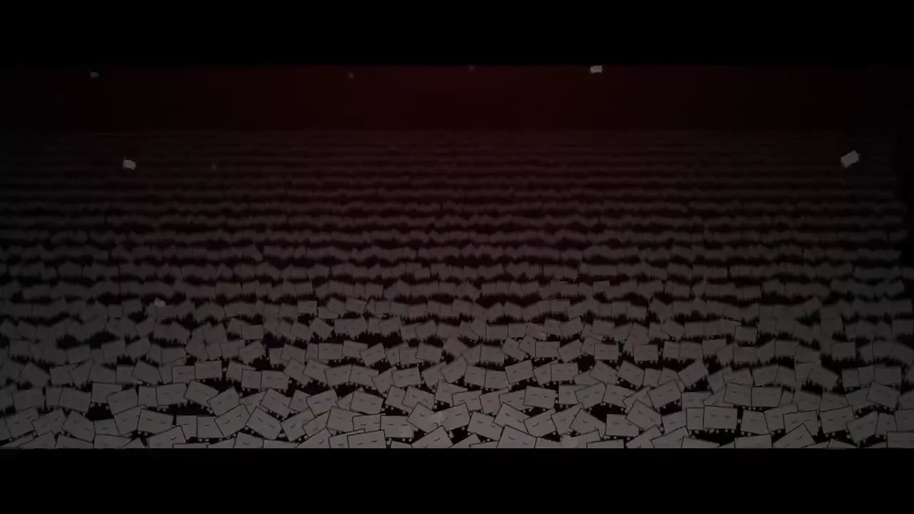 Frame from A chip character and a cage of eyes