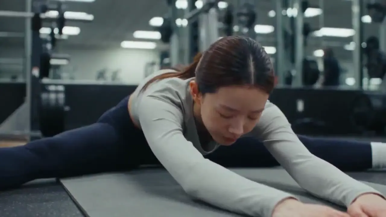 Frame from A gym day from vanity to couch
