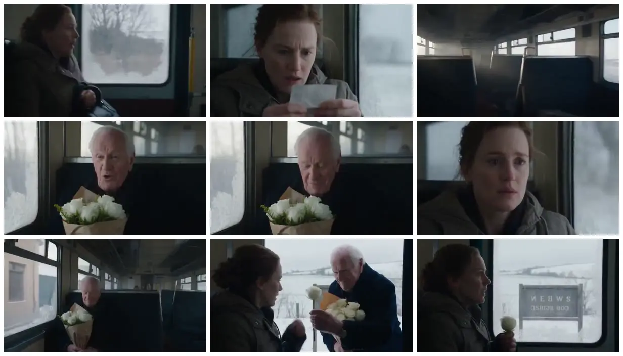 Nine frames from across A white flower on the wrong train