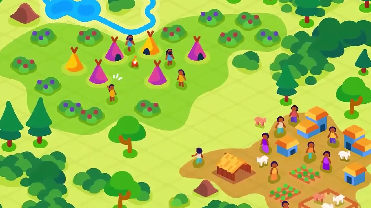 Frame from Ancient settlements and farming maps