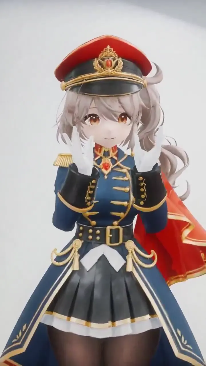 Frame from Anime character in a ceremonial uniform
