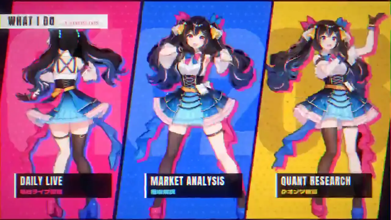 Frame from Anime investor in neon title cards
