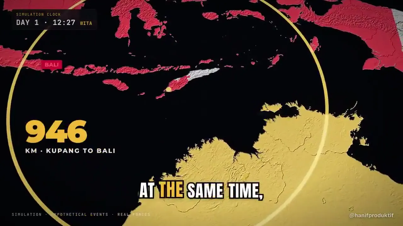 Frame from Bali invasion scenario maps
