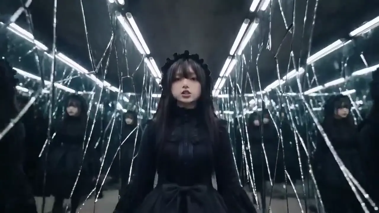 Frame from Black dress in a candlelit opera house