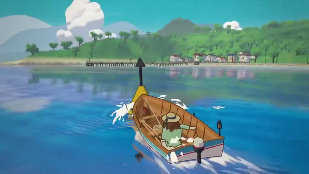 Frame from Boat journeys through a coastal village