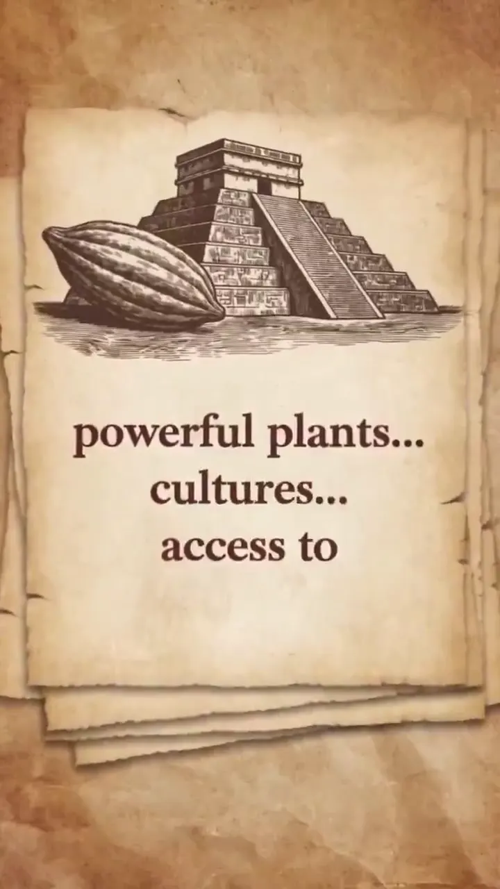 Frame from Cacao pods and stacked chocolate