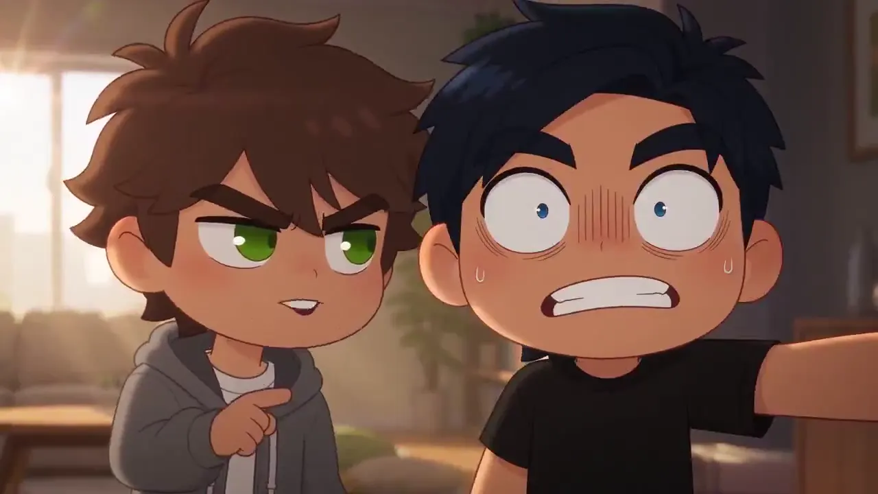 Frame from Chibi friends and the banana prank