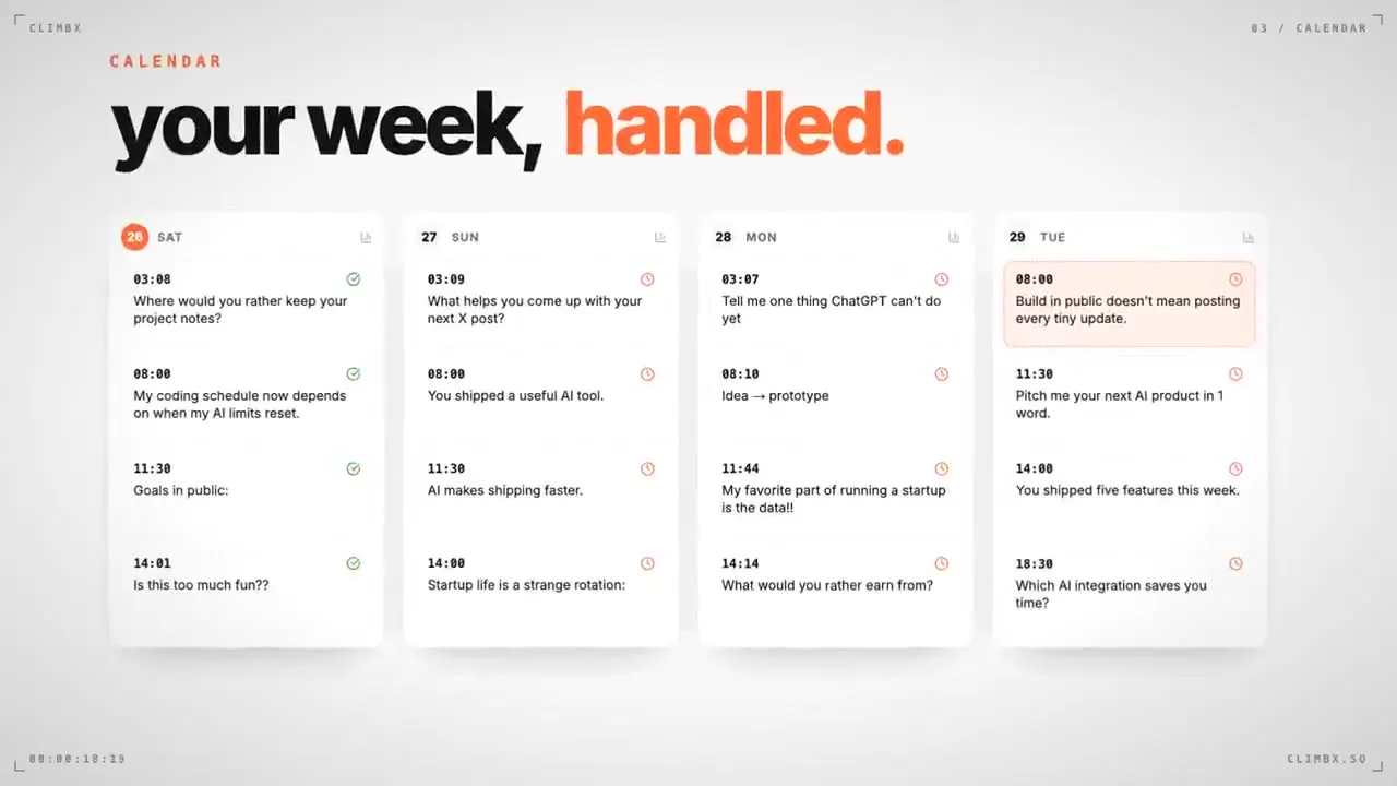 Frame from ClimbX cards and mountain branding
