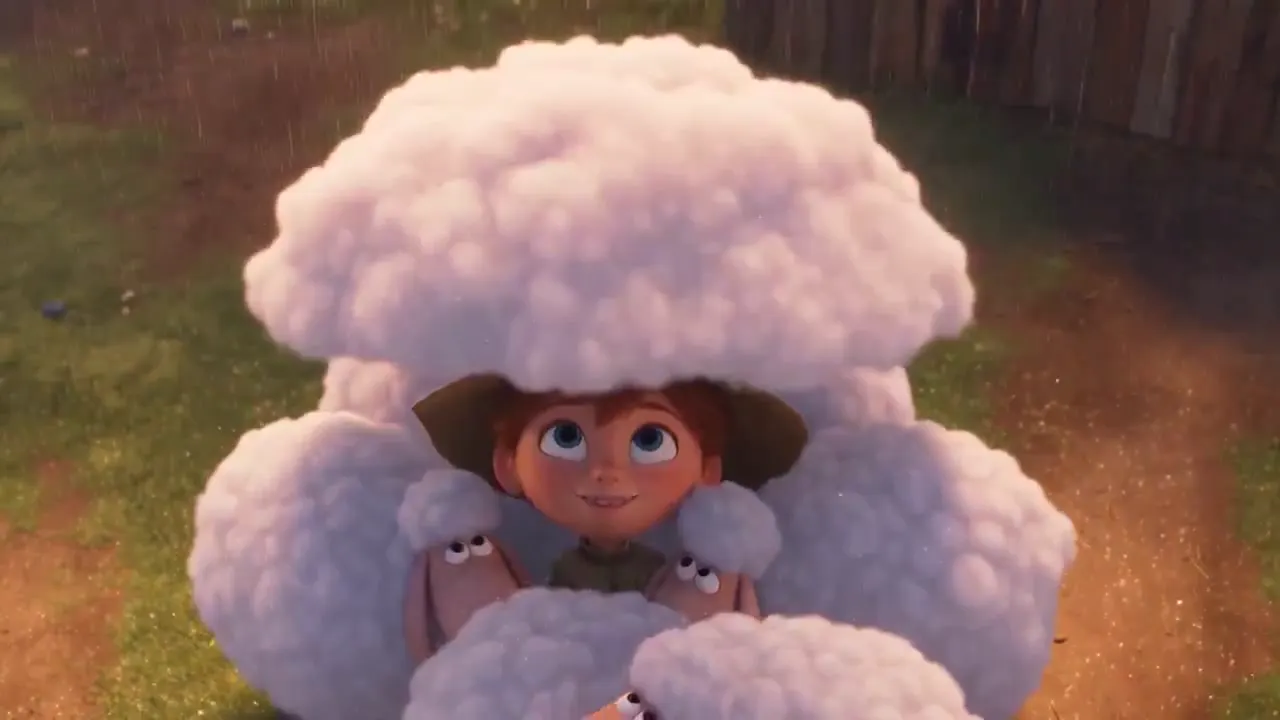 Frame from Cloud-sheep shelter their shepherd