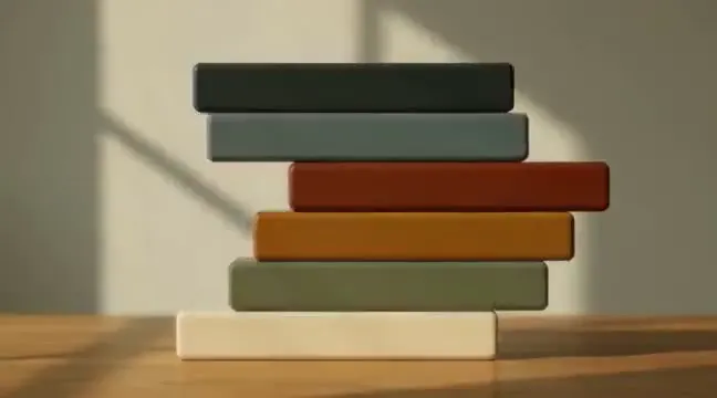Frame from Colored blocks form a staircase