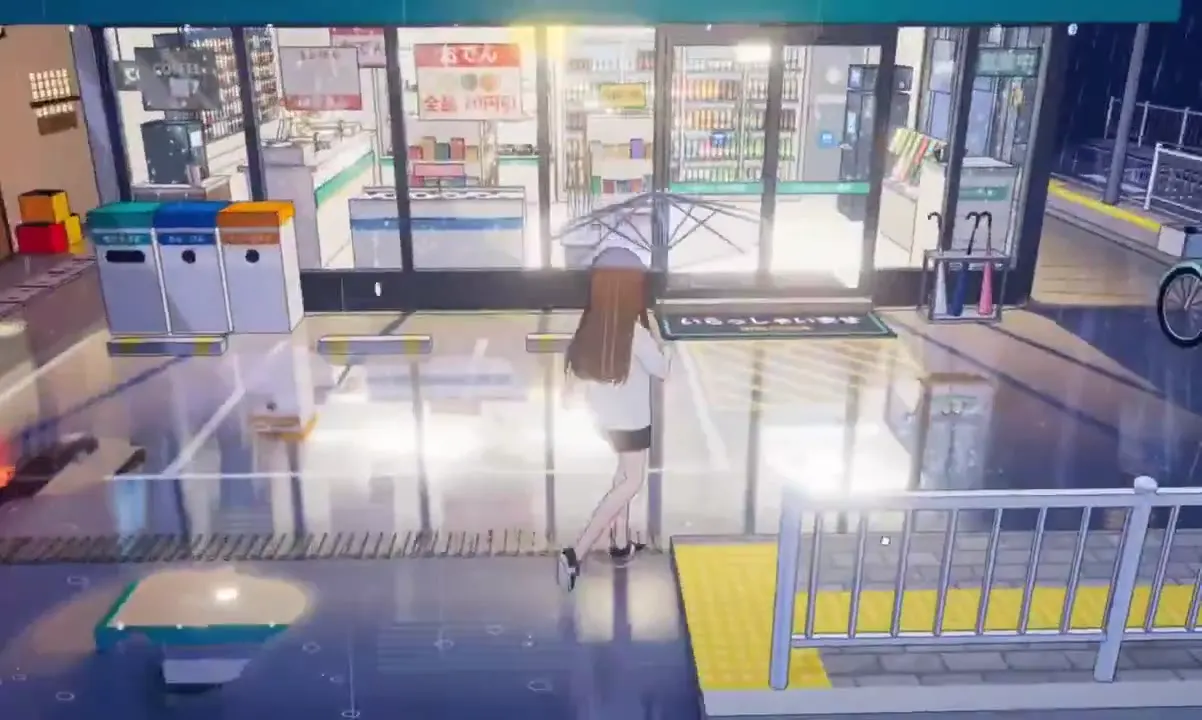 Frame from Convenience store on a rainy night