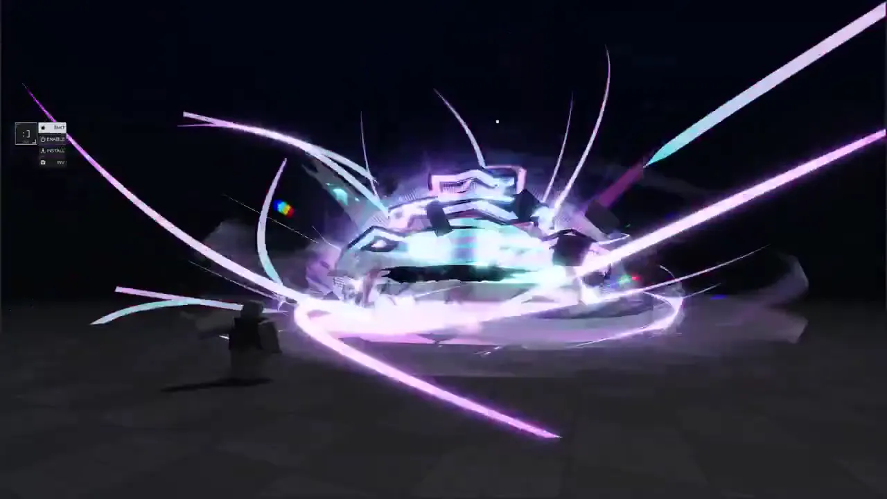 Frame from Cyan and violet energy impact