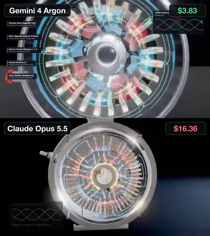 Frame from Electric motor cutaways and field diagrams