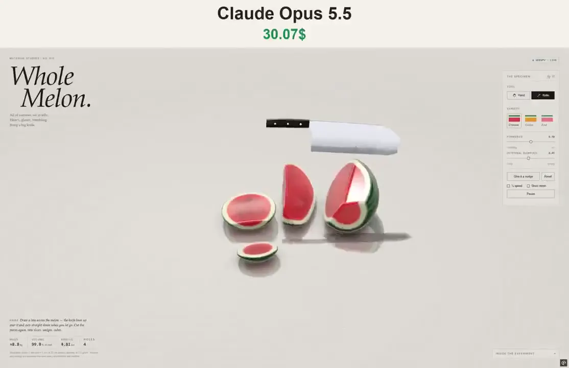 Frame from Glossy watermelon cut into pieces