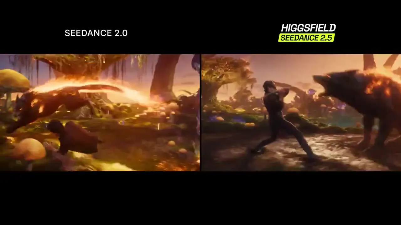 Frame from Goggled fighter and ember wolf