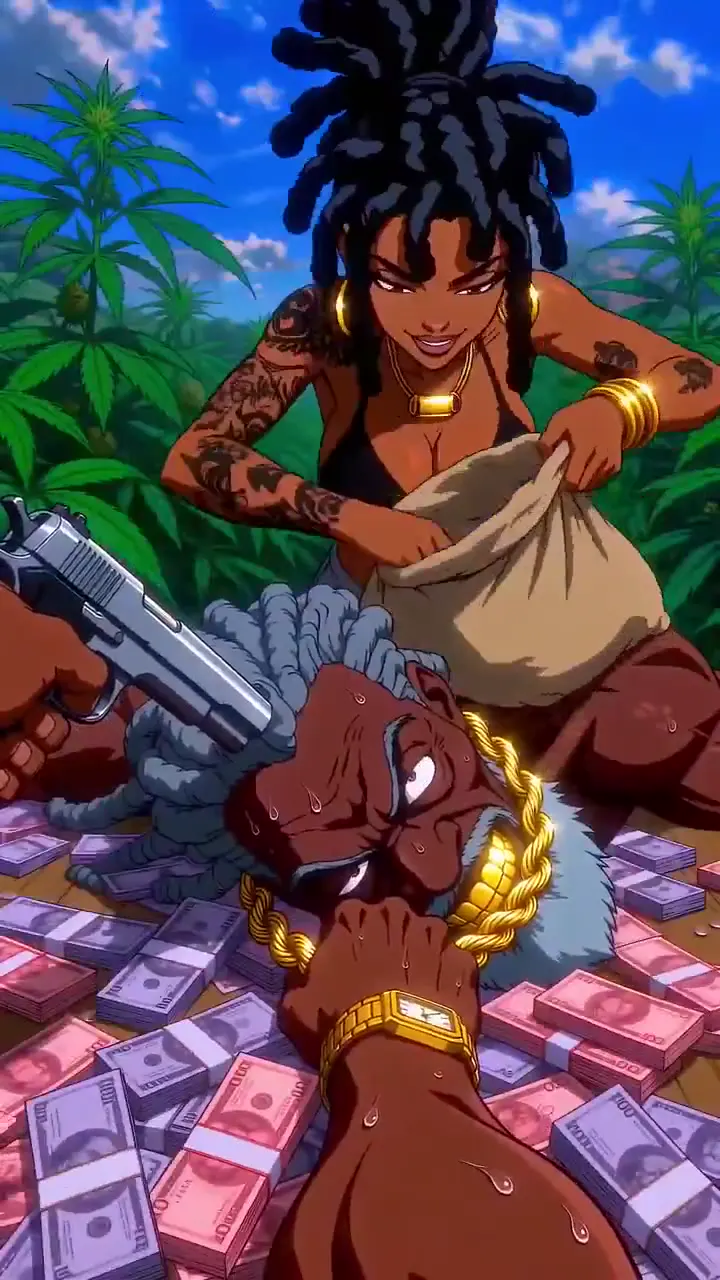 Frame from Gold-watch POV in a cash-filled world