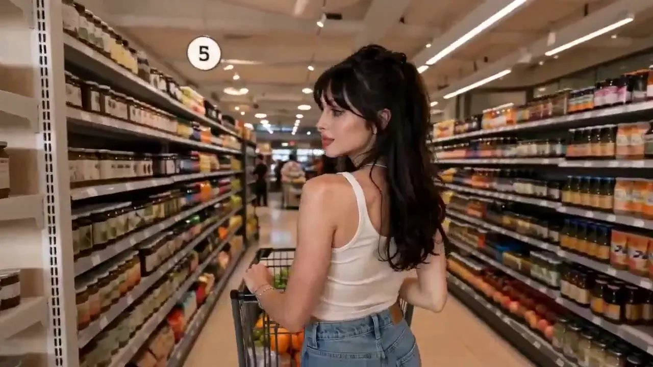 Frame from Green juice and grocery shopping