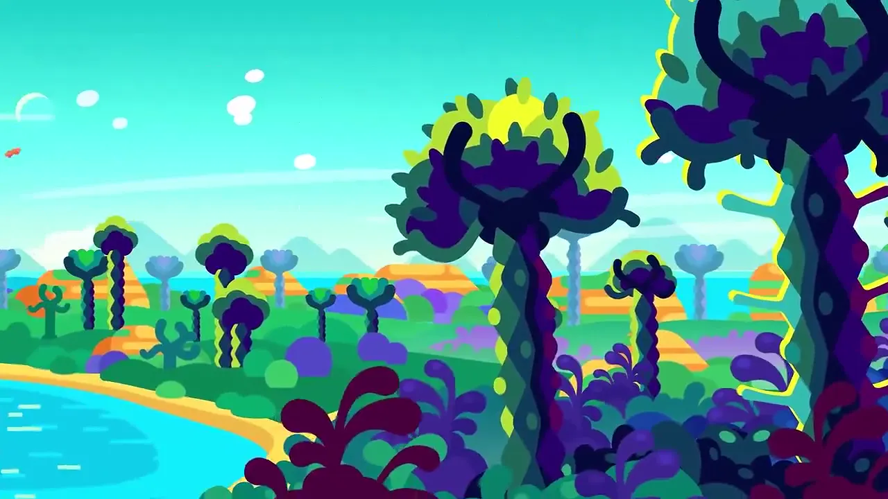 Frame from Hestia’s alien ecosystems