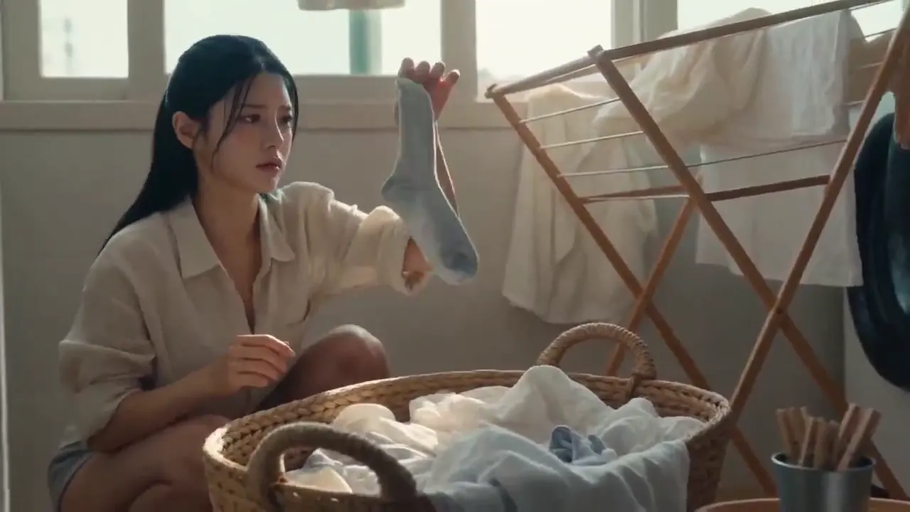 Frame from Laundry in a sunlit nook