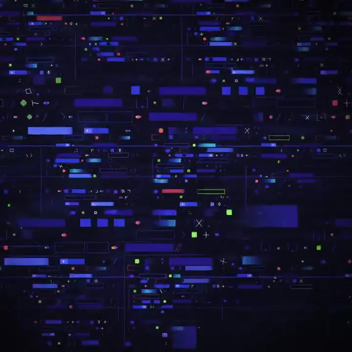 Frame from Luminous spheres and digital networks