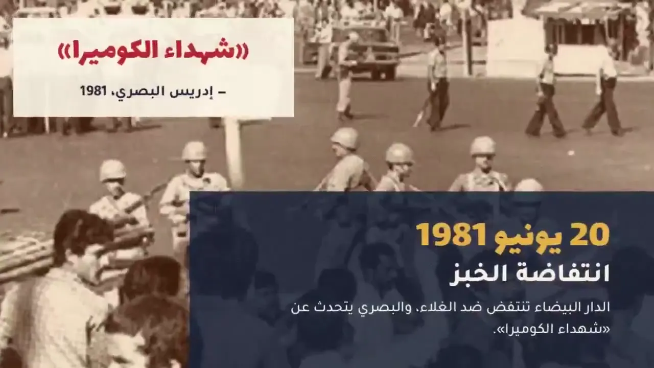Frame from Morocco’s political history in panels