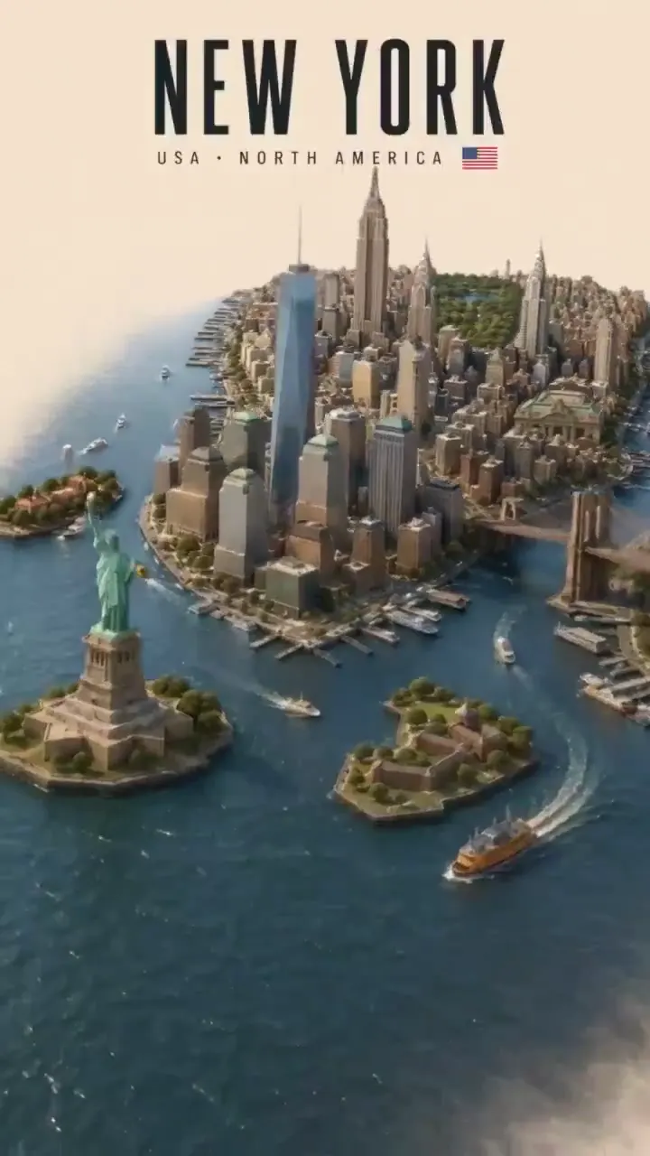 Frame from New York miniature city poster