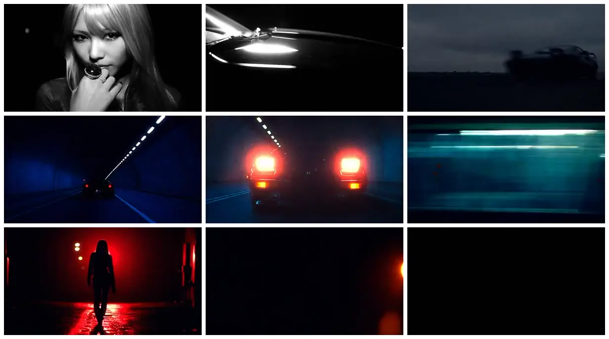 Nine frames from across Night cars and red-lit silhouettes