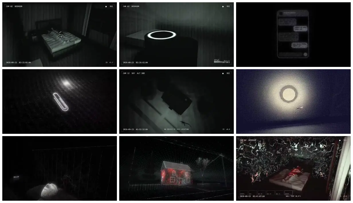 Nine frames from across Nursery under machine surveillance
