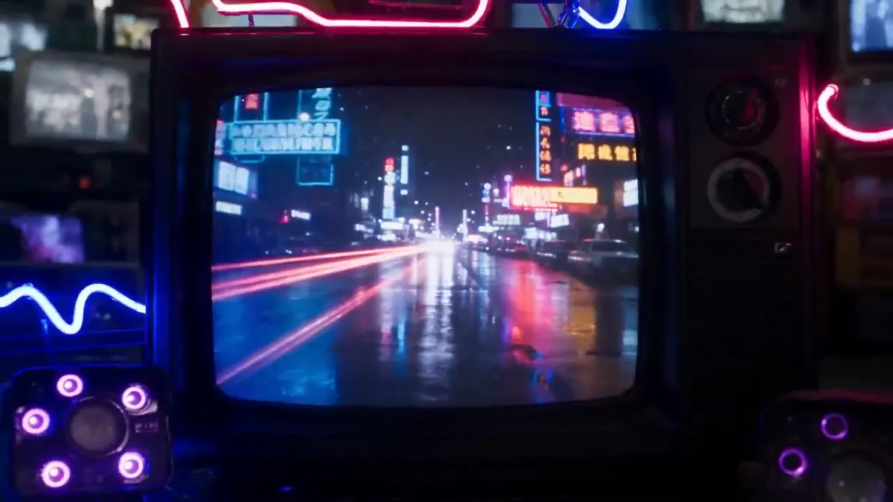 Frame from Old televisions in a warehouse