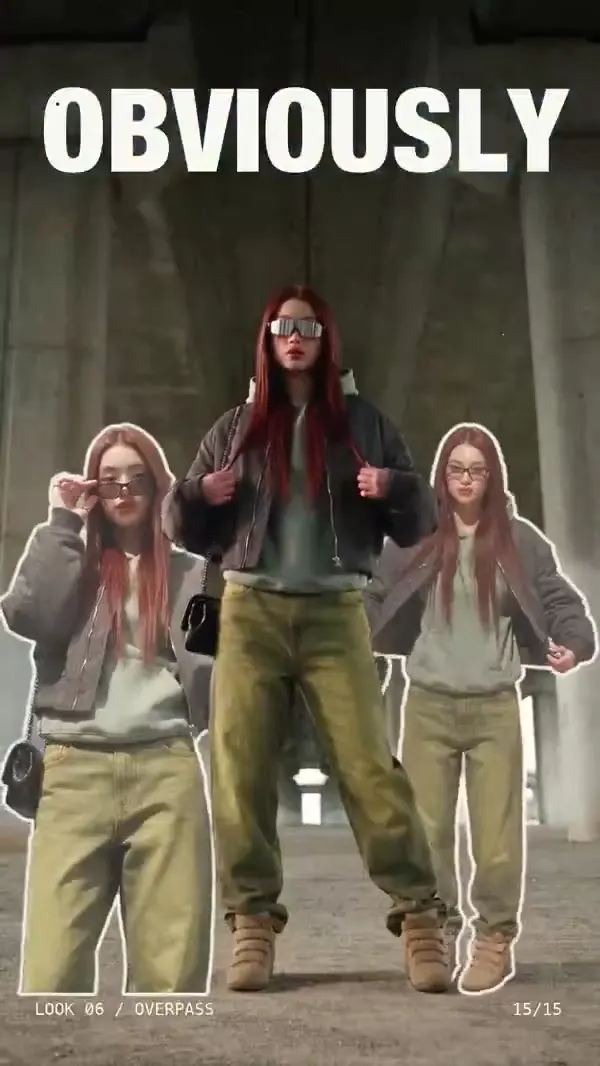 Frame from Outfit lineup and cutout collages
