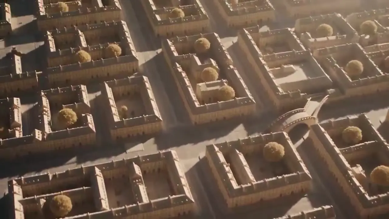 Frame from Paper city beneath a studio window