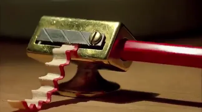Frame from Pencil shaving staircase