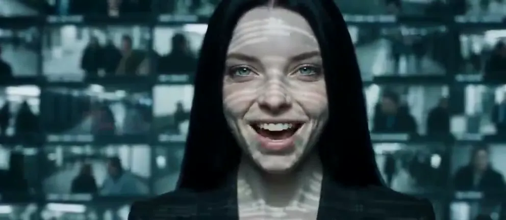 Frame from Portrait against surveillance screens