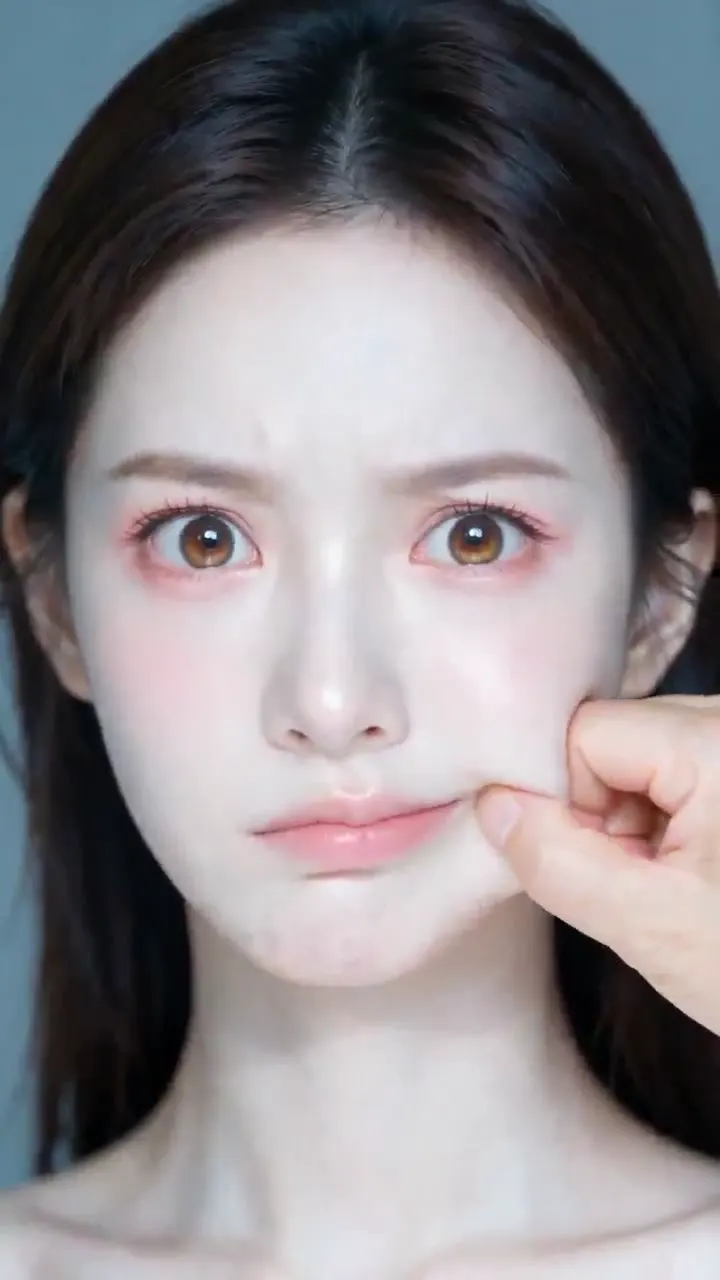 Frame from Portrait with a cheek pinch