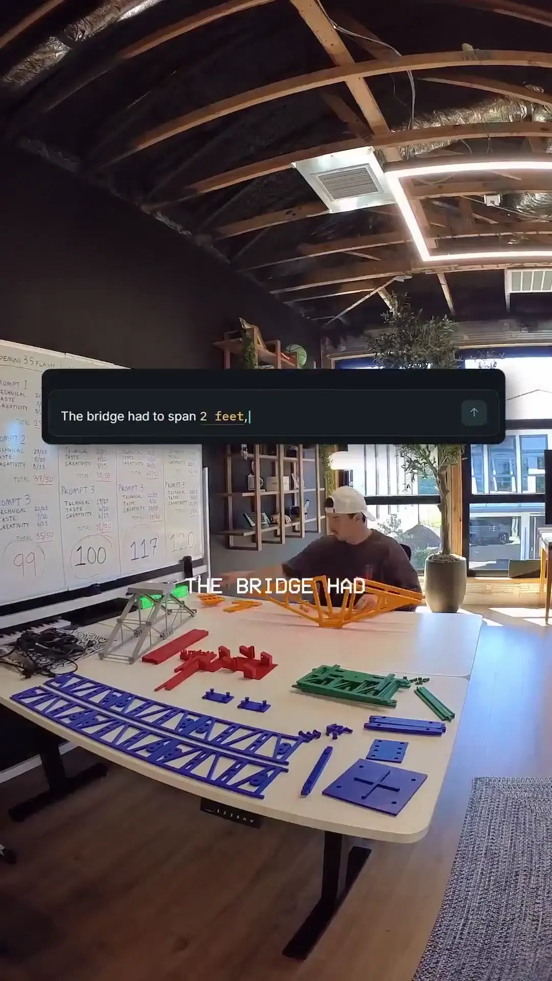Frame from Printed bridges under weight